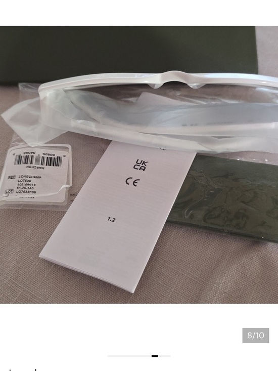 Long Champ White Square Oversized SUNGLASSES NWT! main image 4